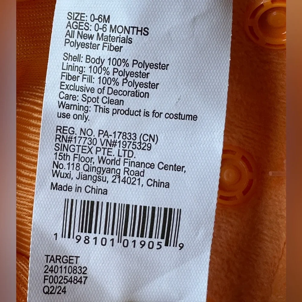 NEW Hyde & Eek Infant Pumpkin Costume size 0-6 and 6-12 Months - Picture 9 of 11